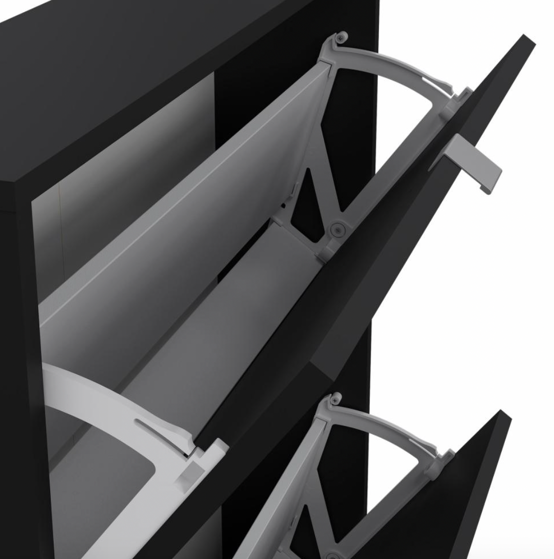 Schoenenkast met 2 vakken - Black