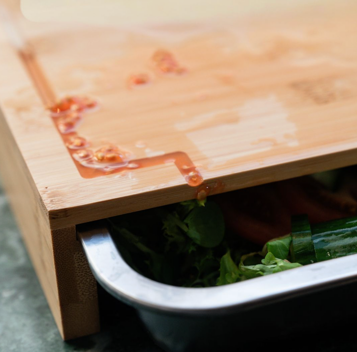 Snijplank met lade - Bamboe