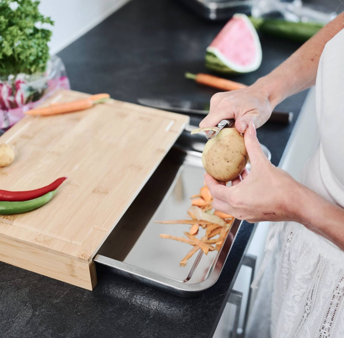 Snijplank met lade - Bamboe