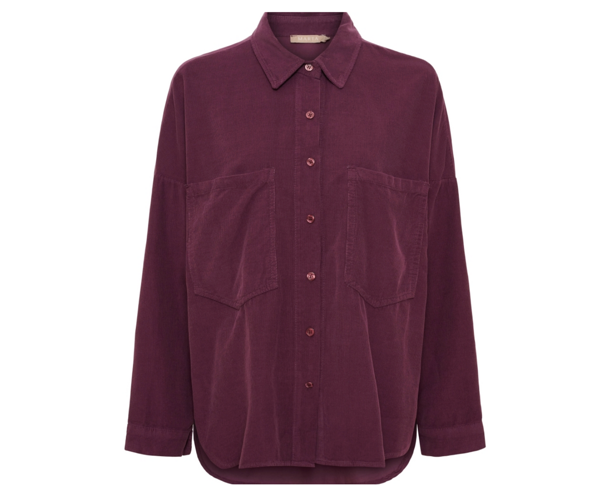 Shirt babycord - Bourgogne