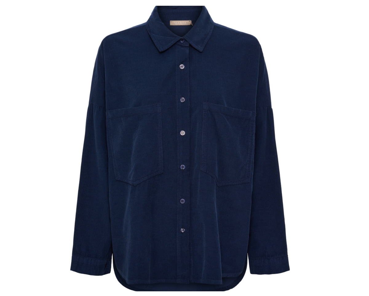 Shirt van babycord - Blue