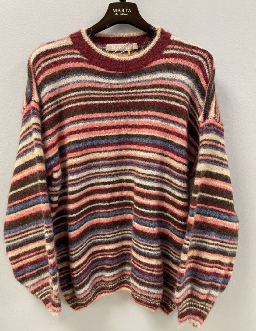 Trui Reverie - Multi Bordeaux
