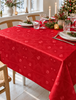 Kersttafelkleed Jacquard - Rood 240cm – Rood Jacquard Tafelkleed