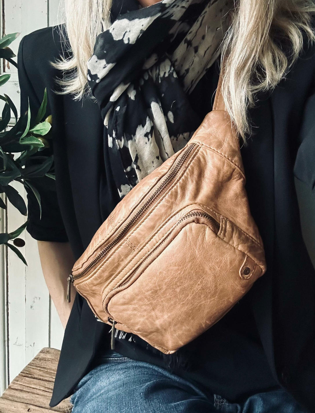 Heuptas in vintage look - Camel