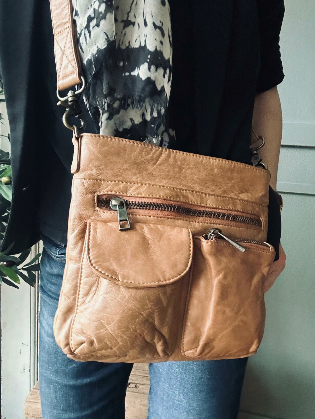 Crossbody Camel – Ultra zacht