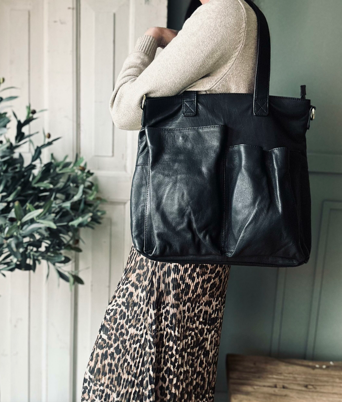 Shopper Black Lux – Kalfsleer