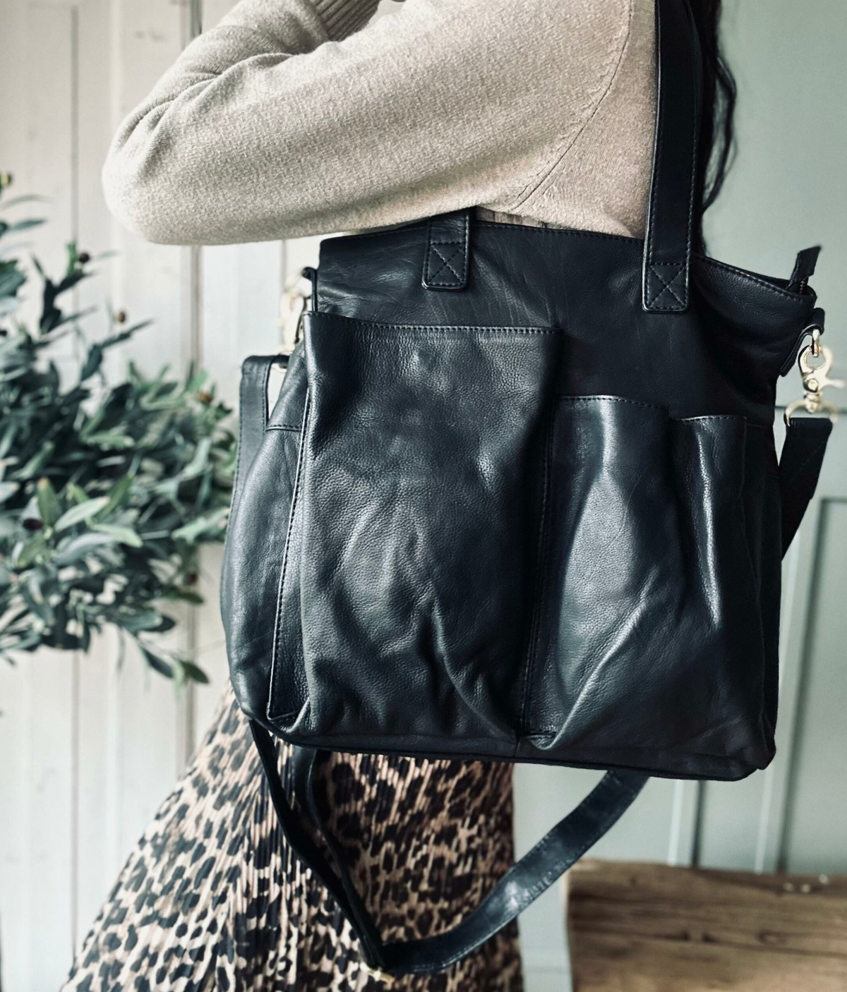 Shopper Black Lux – Kalfsleer
