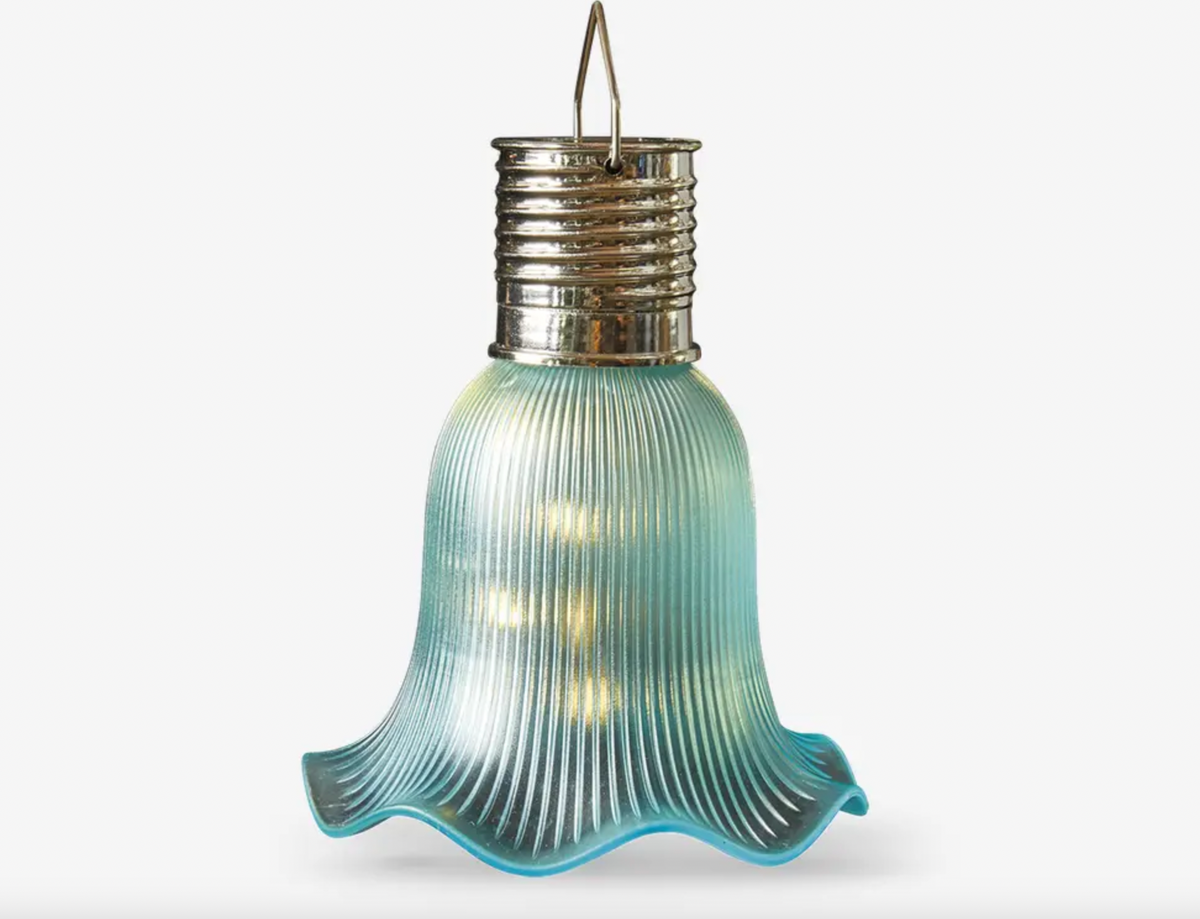 Pendel flower m. Solar - Aqua