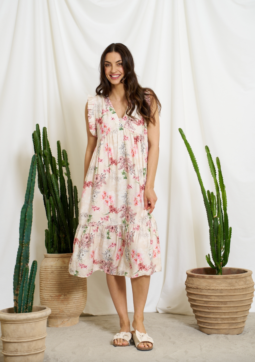 Jurk Anika Rose flower