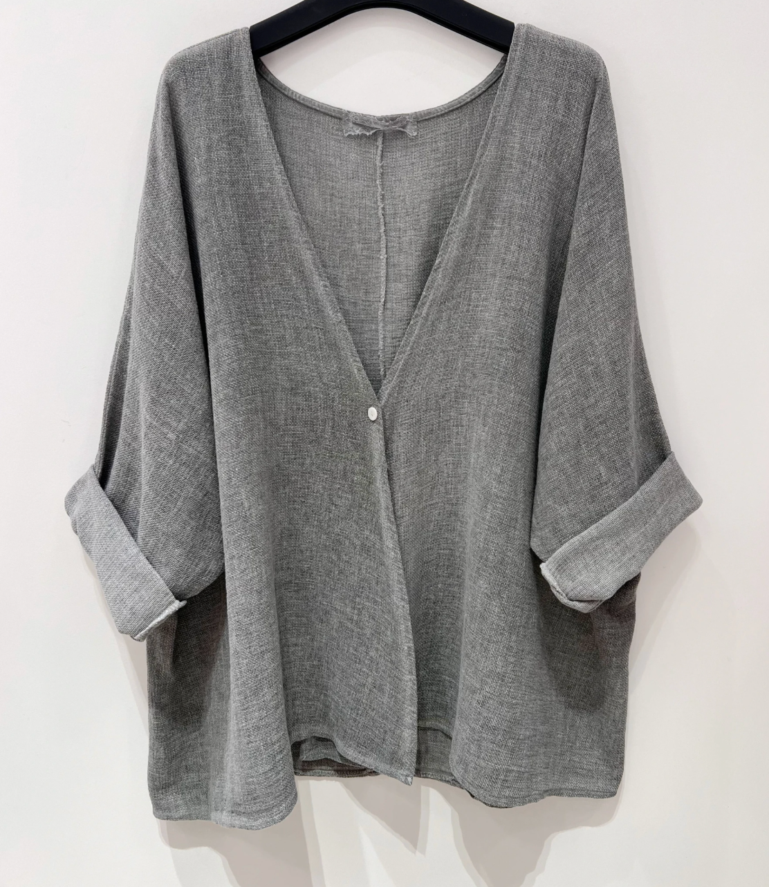 Cardigan HANNA Stone linnenmix