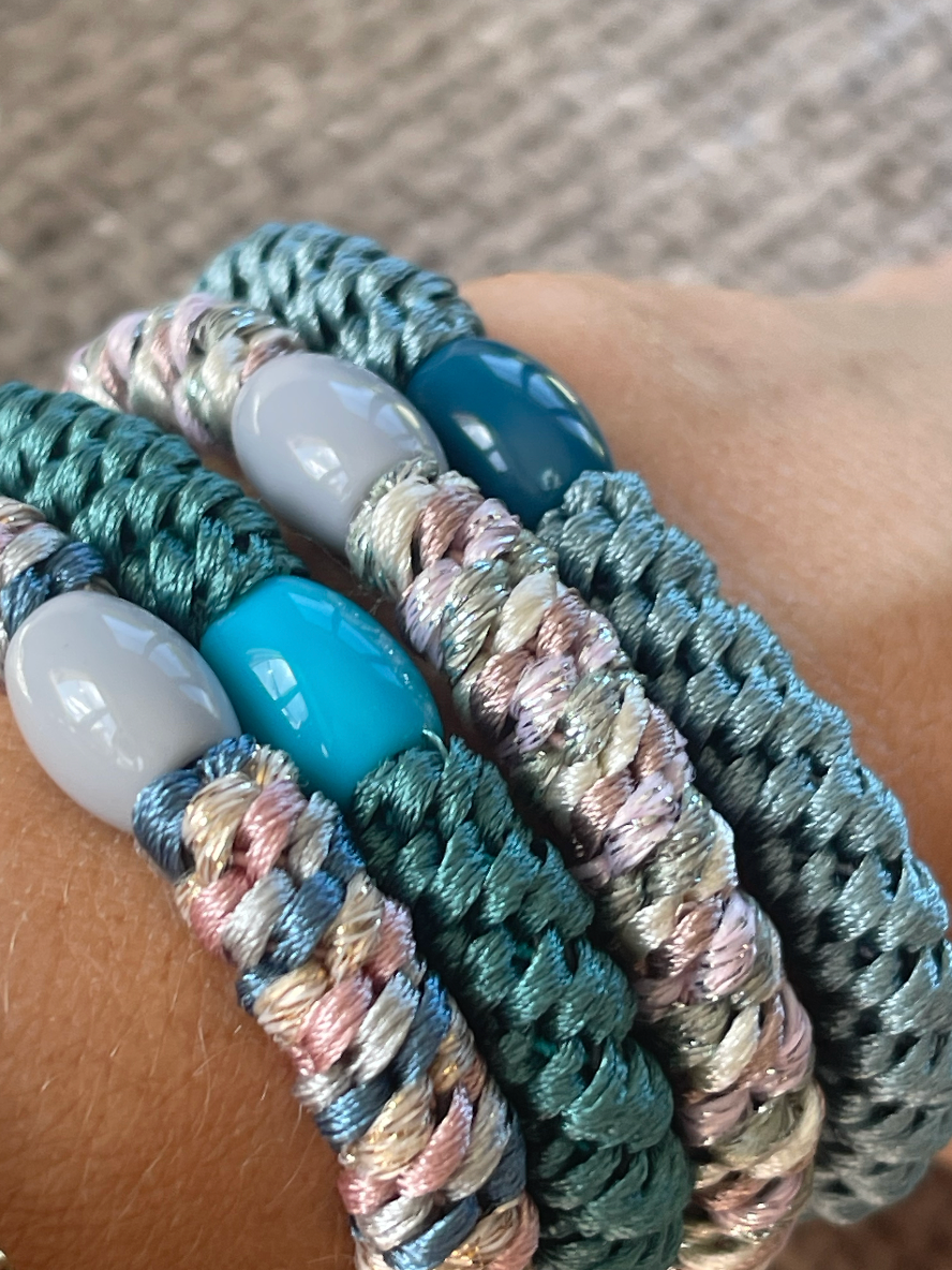 Haarelastieken Supreme Aqua - 4 st.