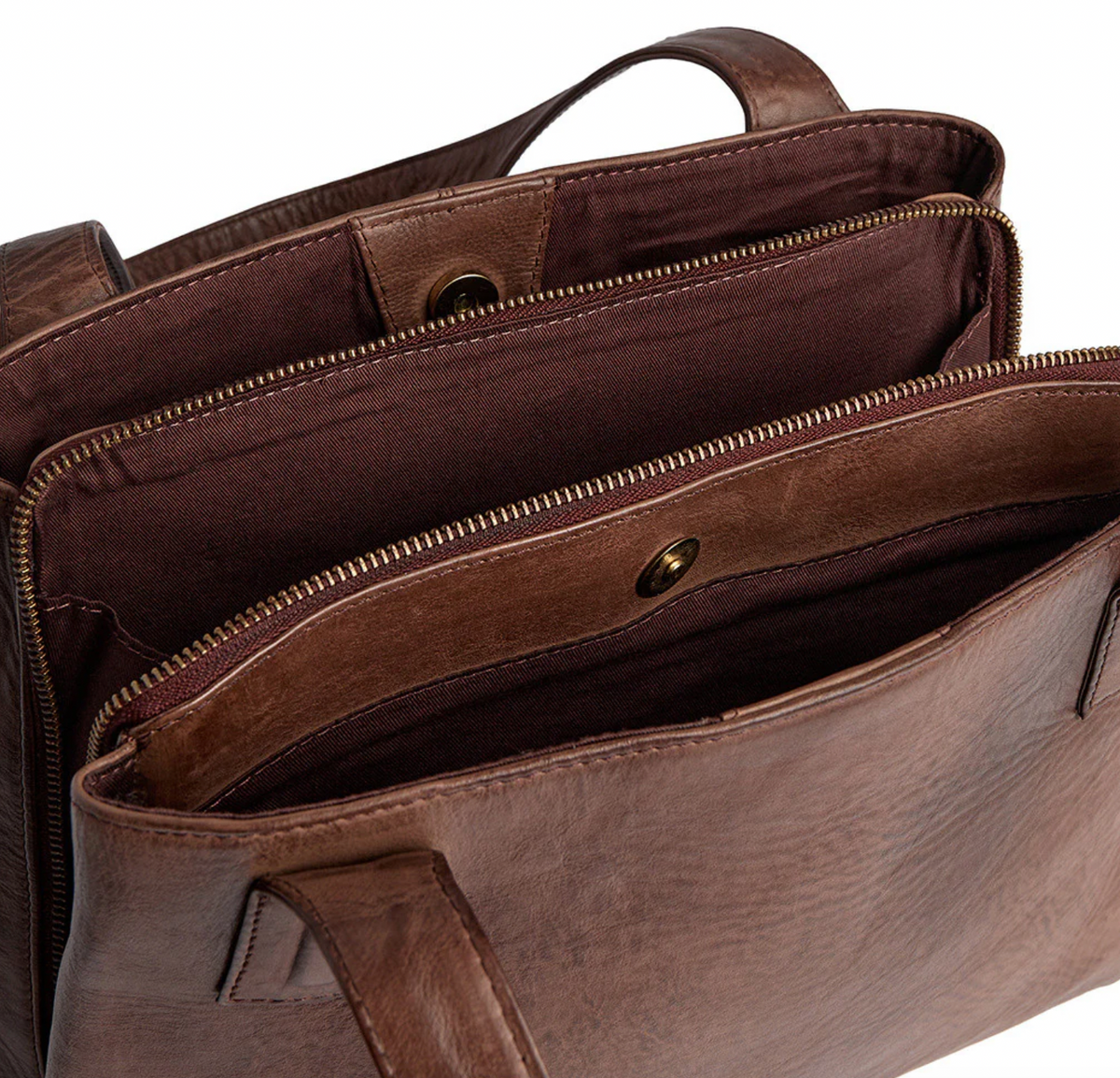 Schoudertas - Brandy leather