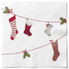 Servetten met kerstsokken -20 stuks