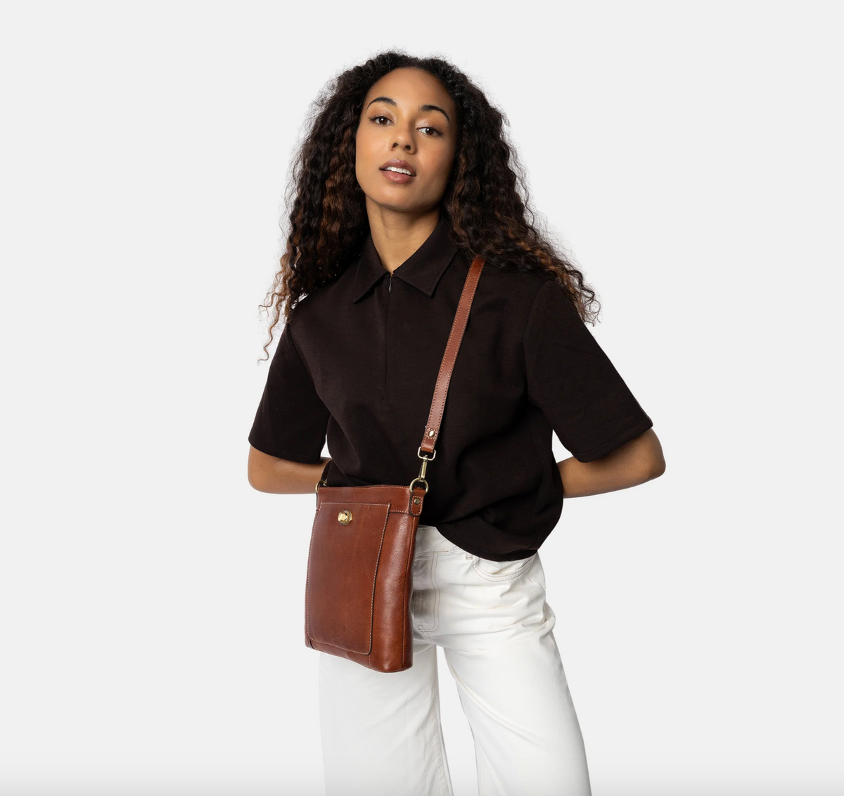 Crossbodytas Moa small - Cognac