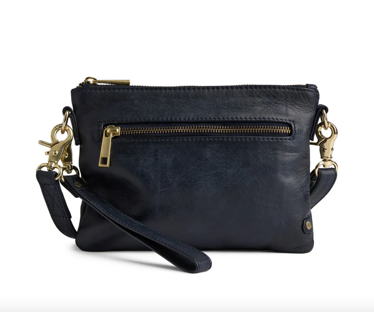Mooie leren clutch - LADY Midnight Blue