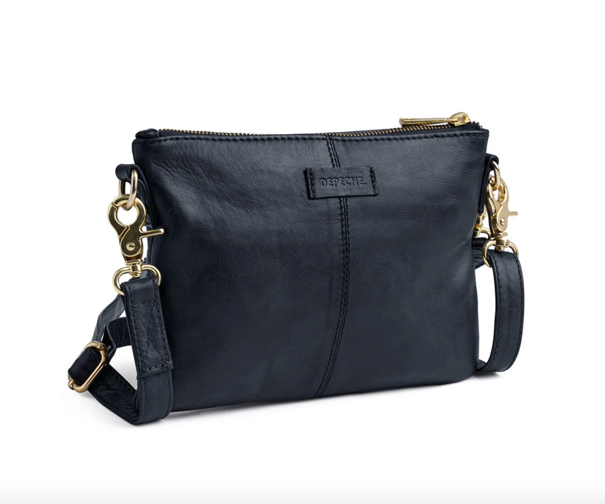 Mooie leren clutch - LADY Midnight Blue