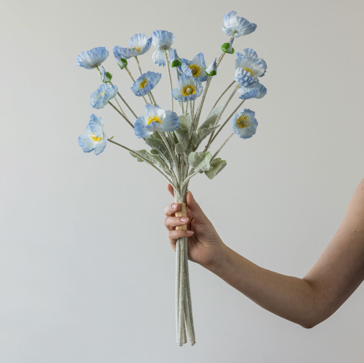 Boeket blauwe klaprozen