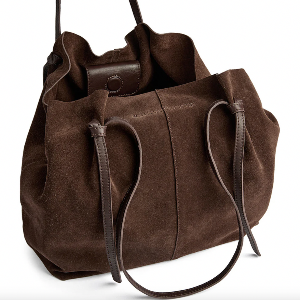 Mooie suède shopper - Chocolate
