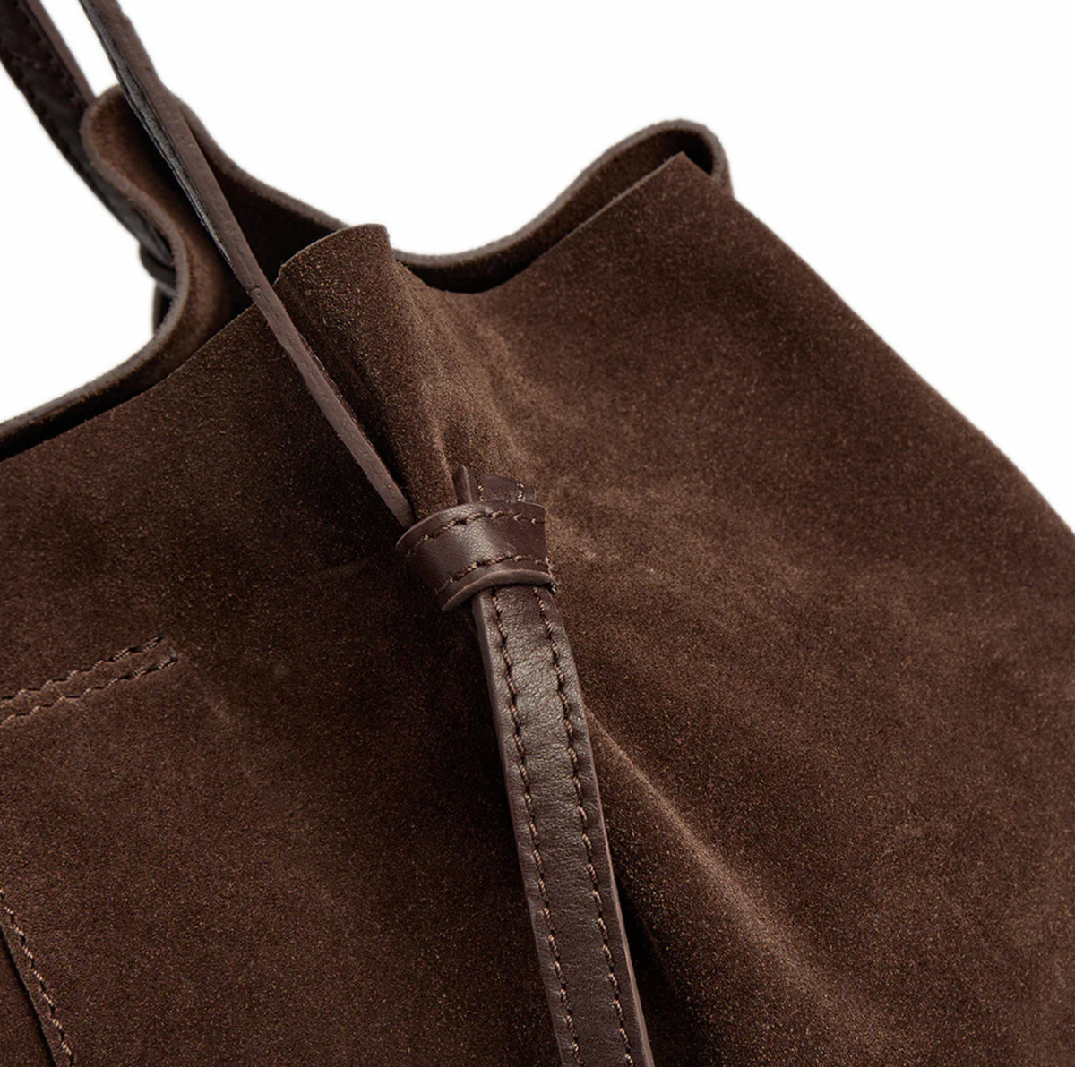 Mooie suède shopper - Chocolate