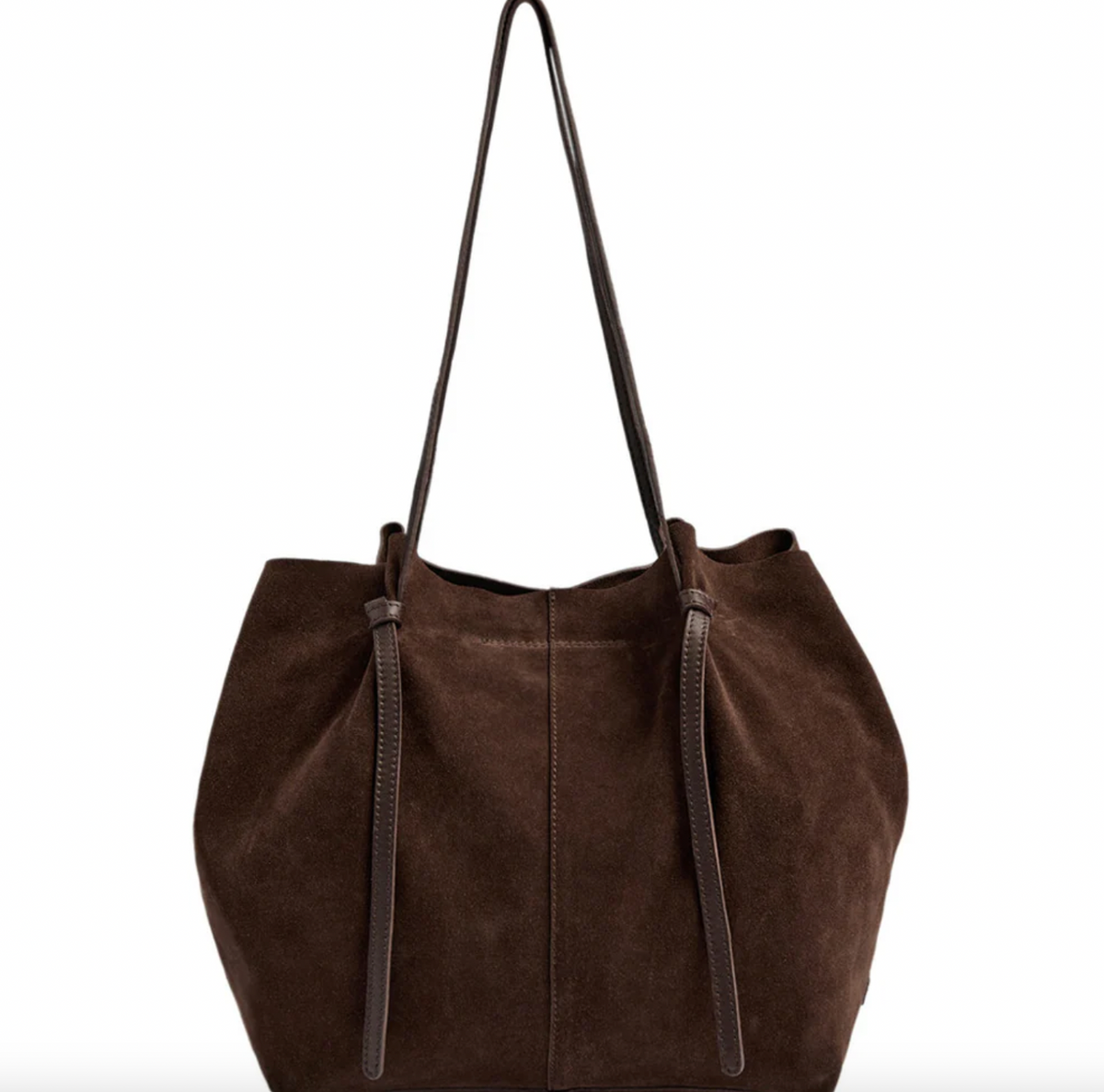Mooie suède shopper - Chocolate