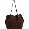 Mooie suède shopper - Chocolate