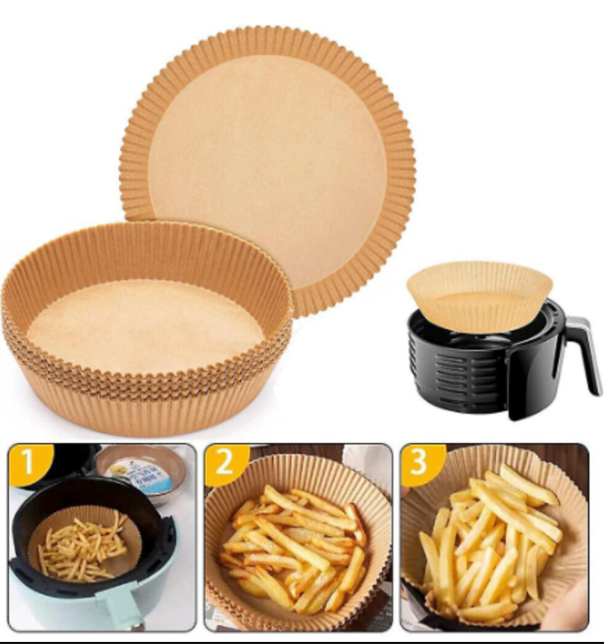 Airfryer papieren vormpjes, rond - 50 st.