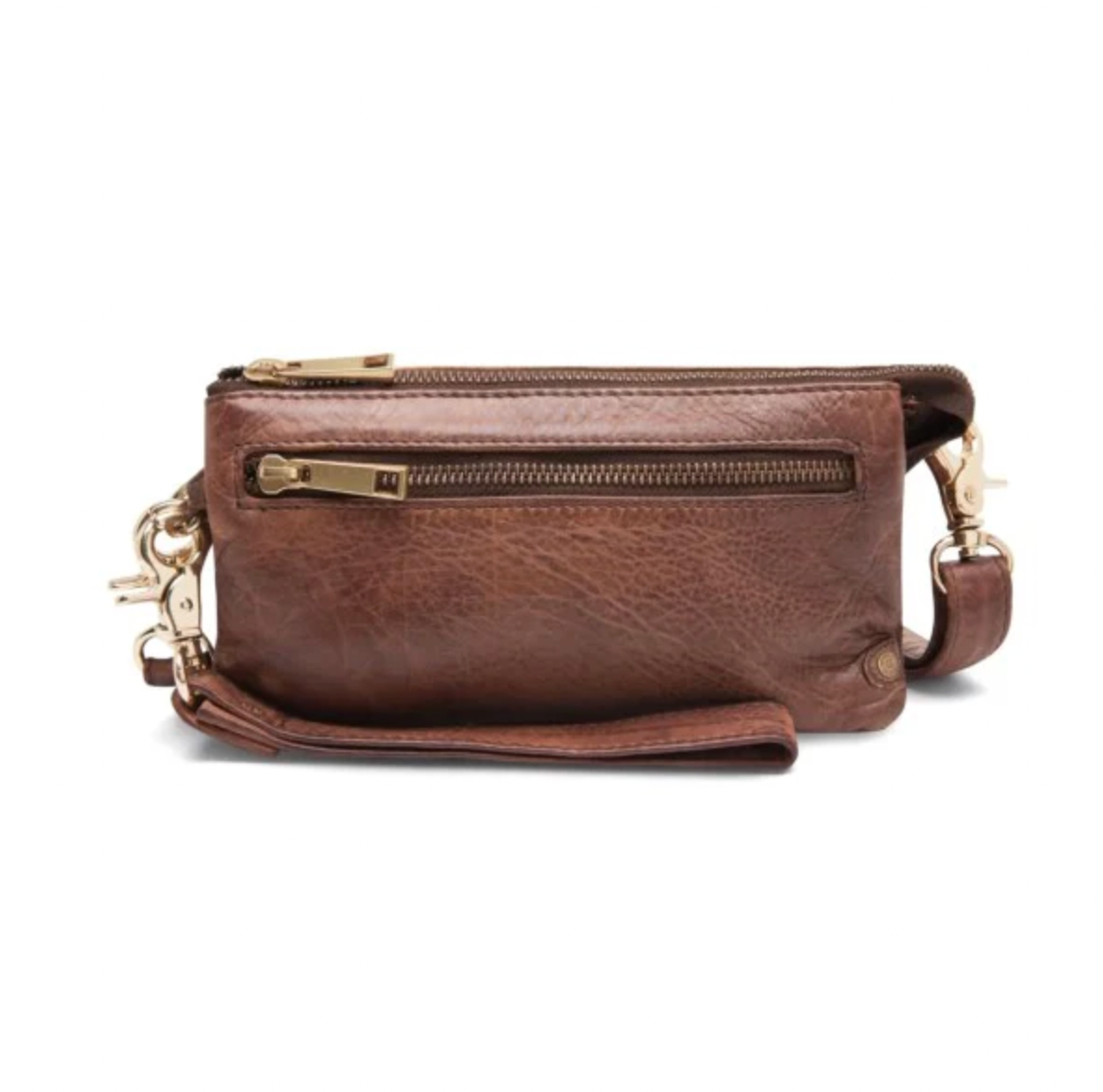 Clutch / leren tas - Brandy