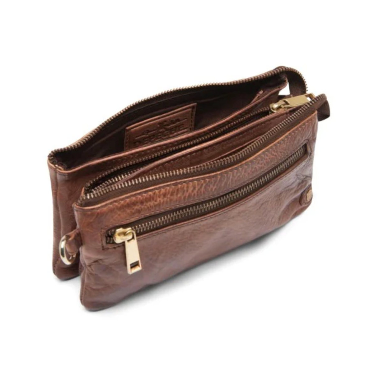Clutch / leren tas - Brandy