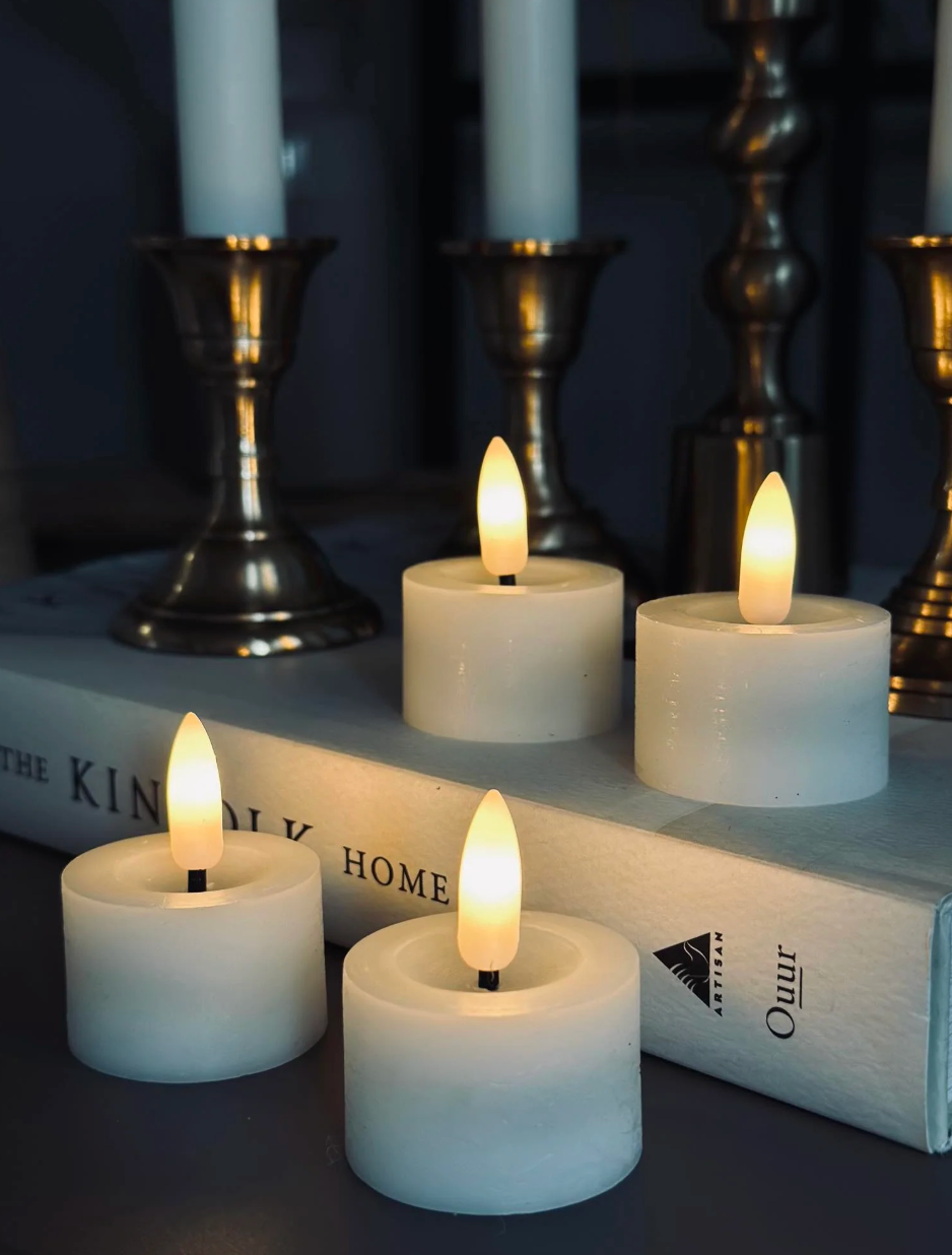 LED theelichtjes Wax 4 stuks