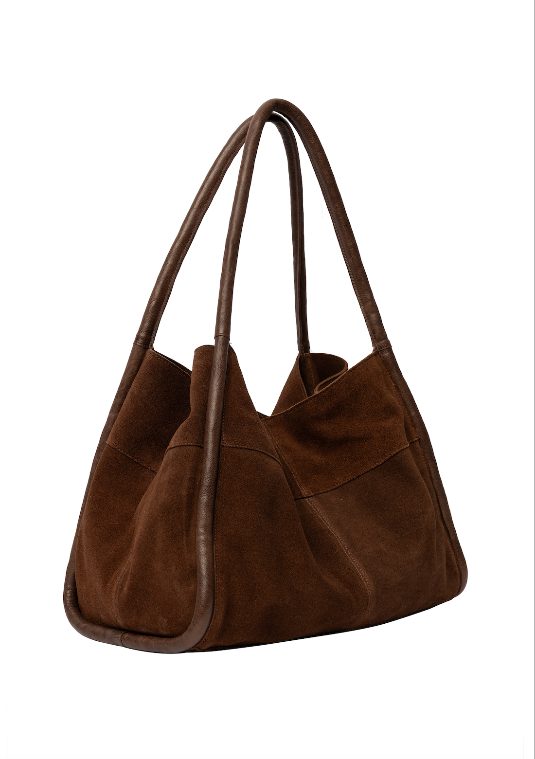 Shopper van suède - Woodsmoke