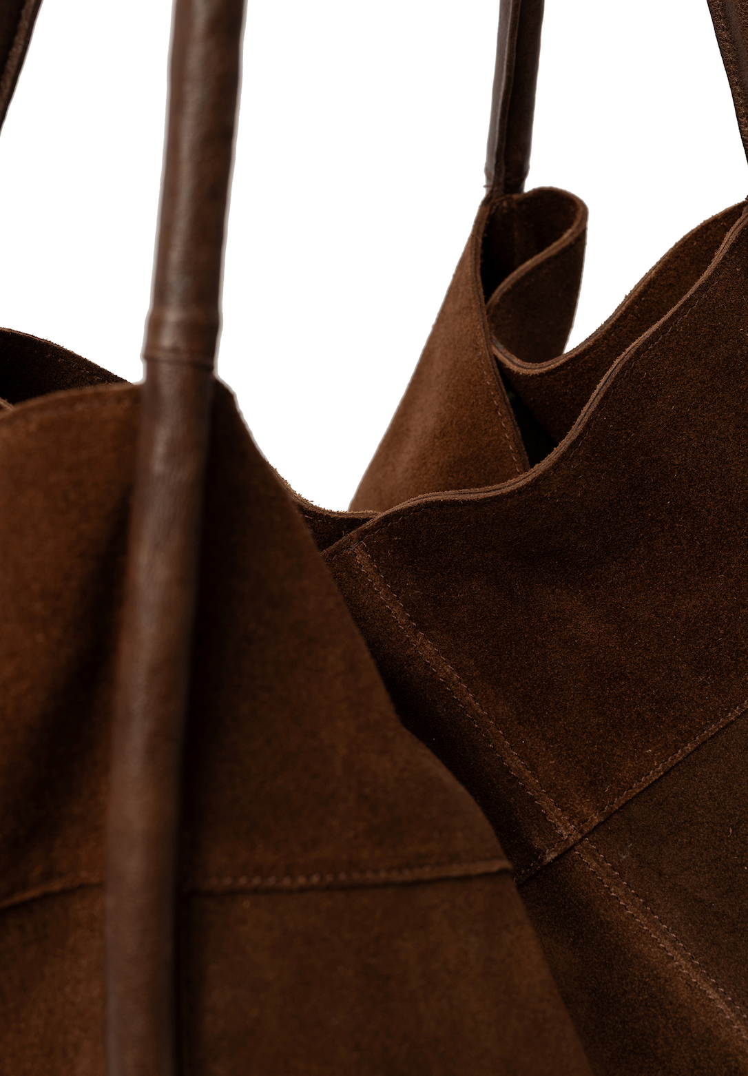 Shopper van suède - Woodsmoke