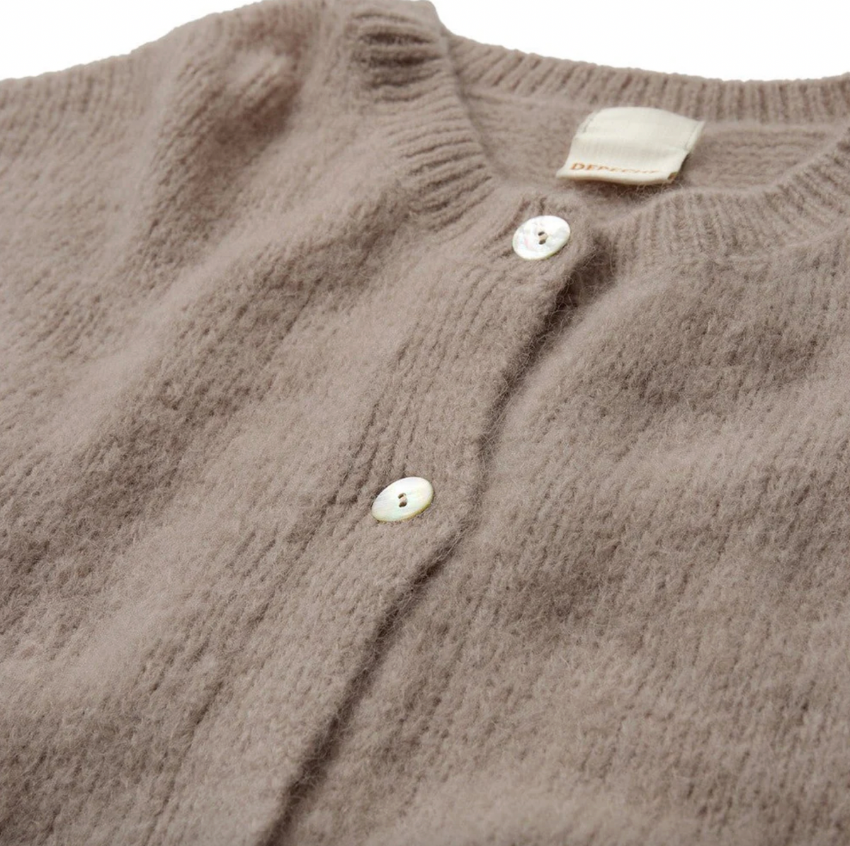 Alpaca cardigan Depeche - Zand