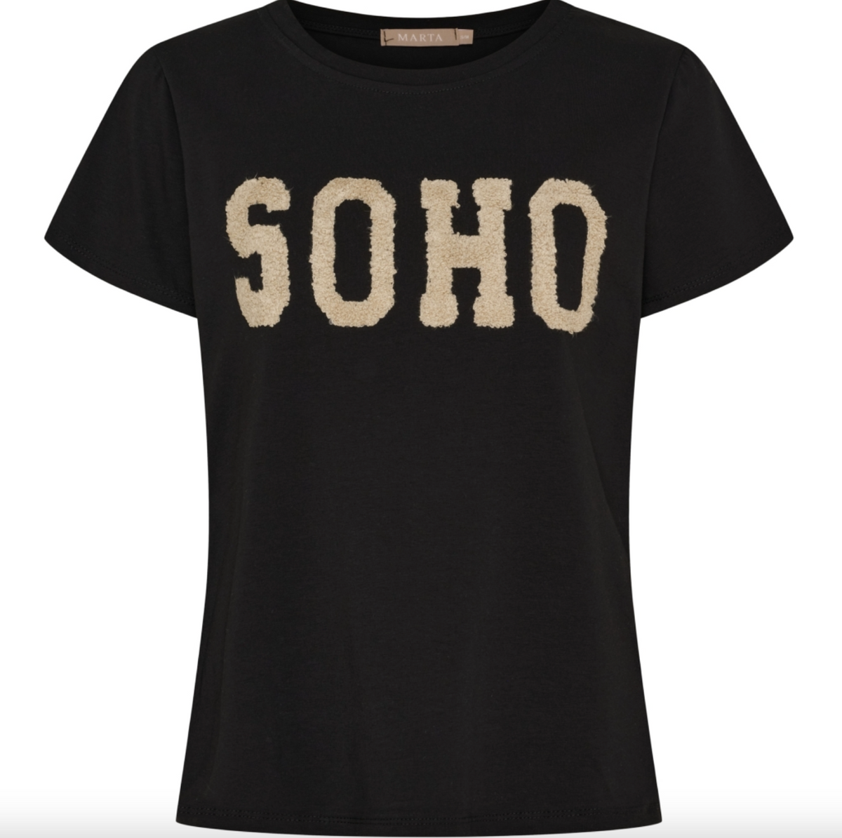 T-shirt SOHO - Zwart / Beige