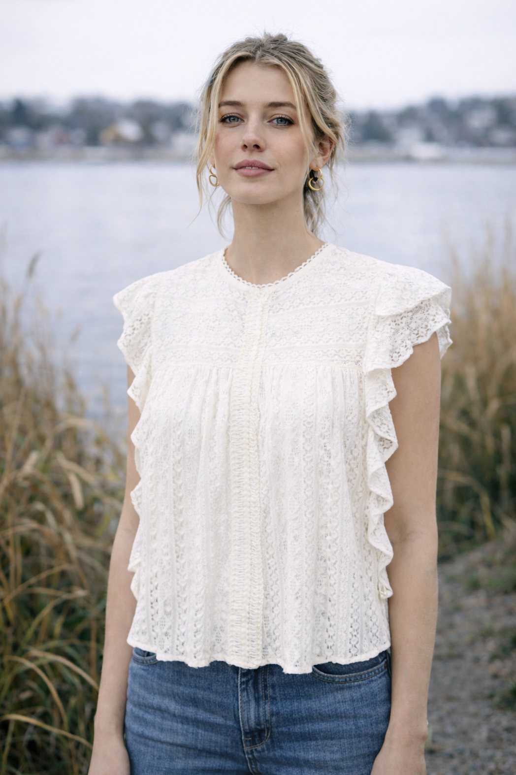 Blouse kant Nelly - White