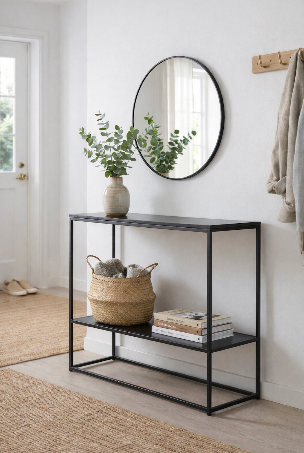 Console tafel - hout en metaal
