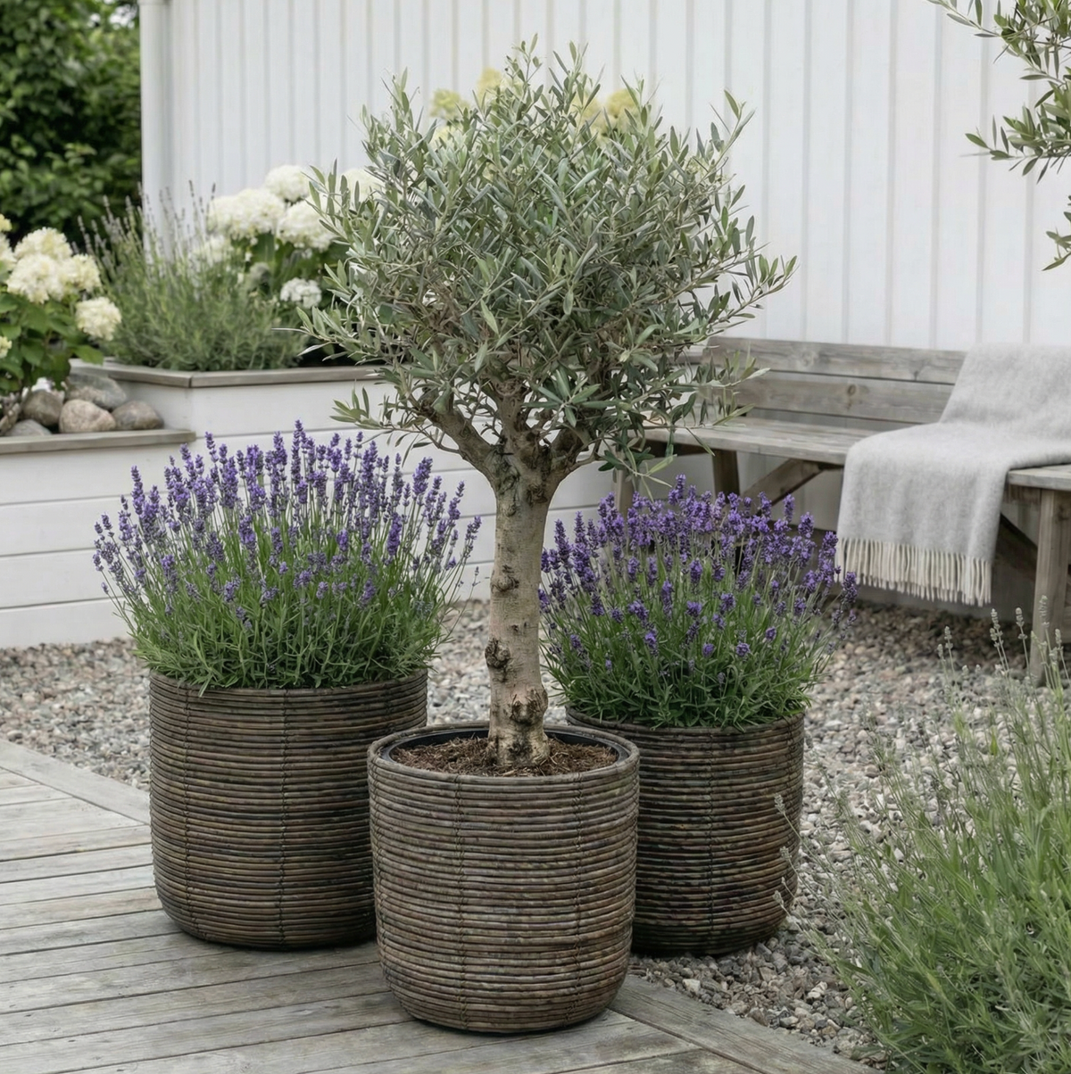 Plantekurve DARK RATTAN - meerdere maten