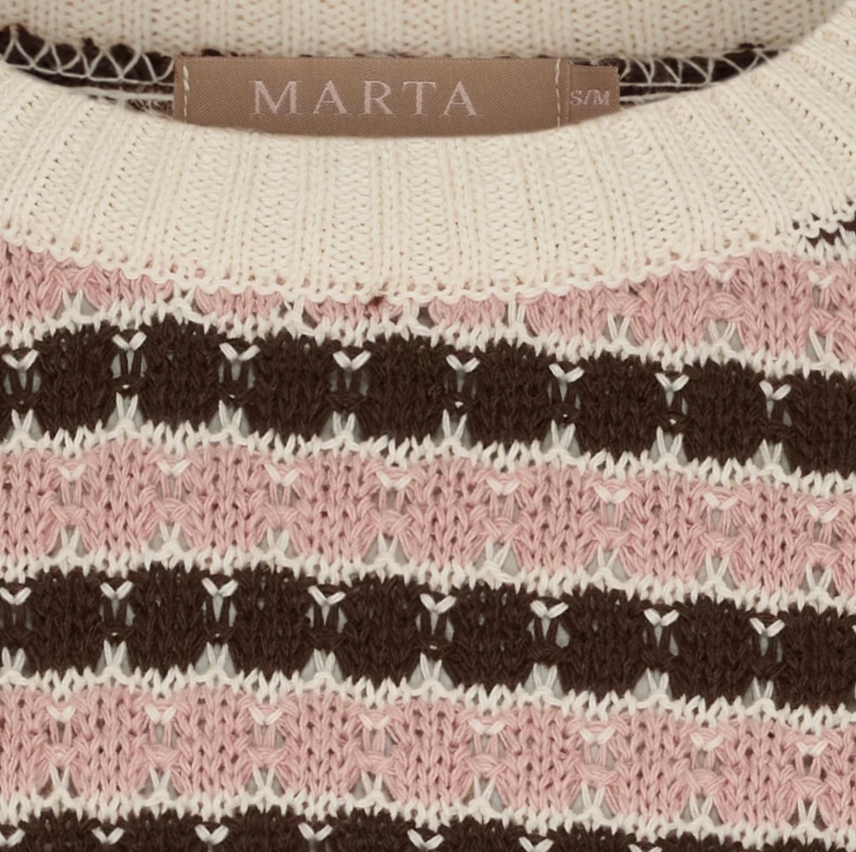 Knit Nivelle - Old rose / brown