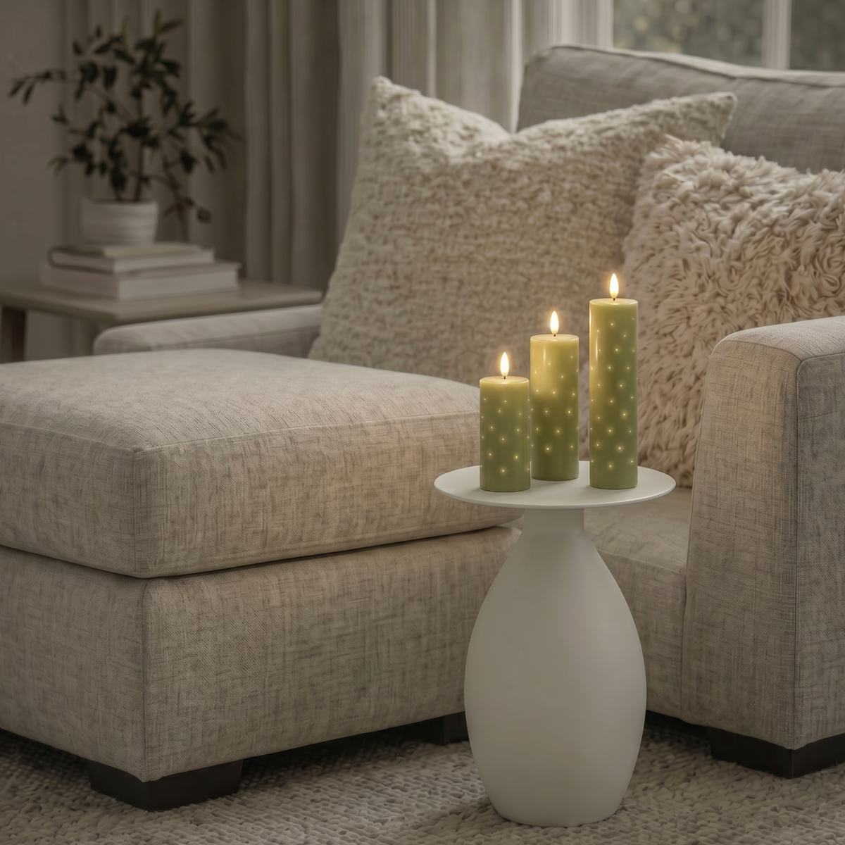 LED Blokkaars TWINKLE Groen - Set van 3 st.