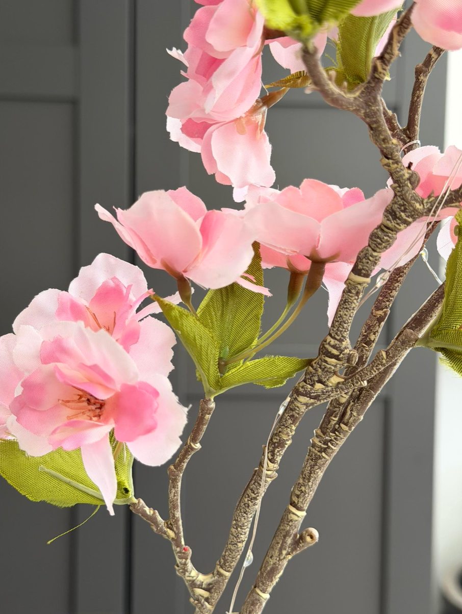 Kersenbloesemtak met licht - Roze