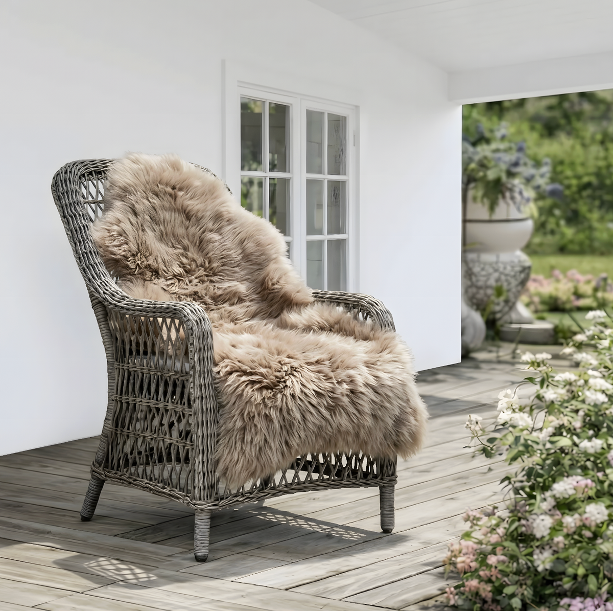 Lamsvacht – XL Taupe 140cm