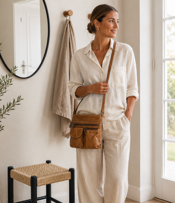 Crossbody Camel – Ultra zacht