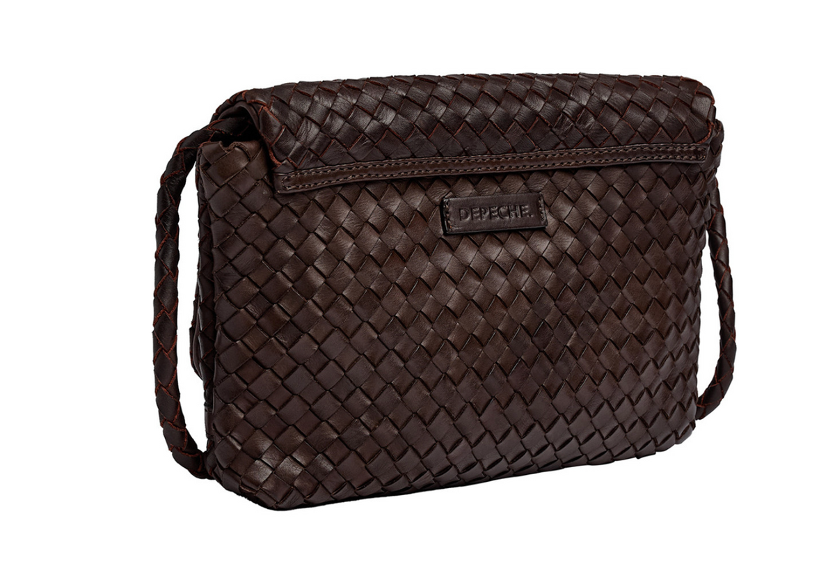 Elegante crossover -  Donkerbruin – kalfsleren leer