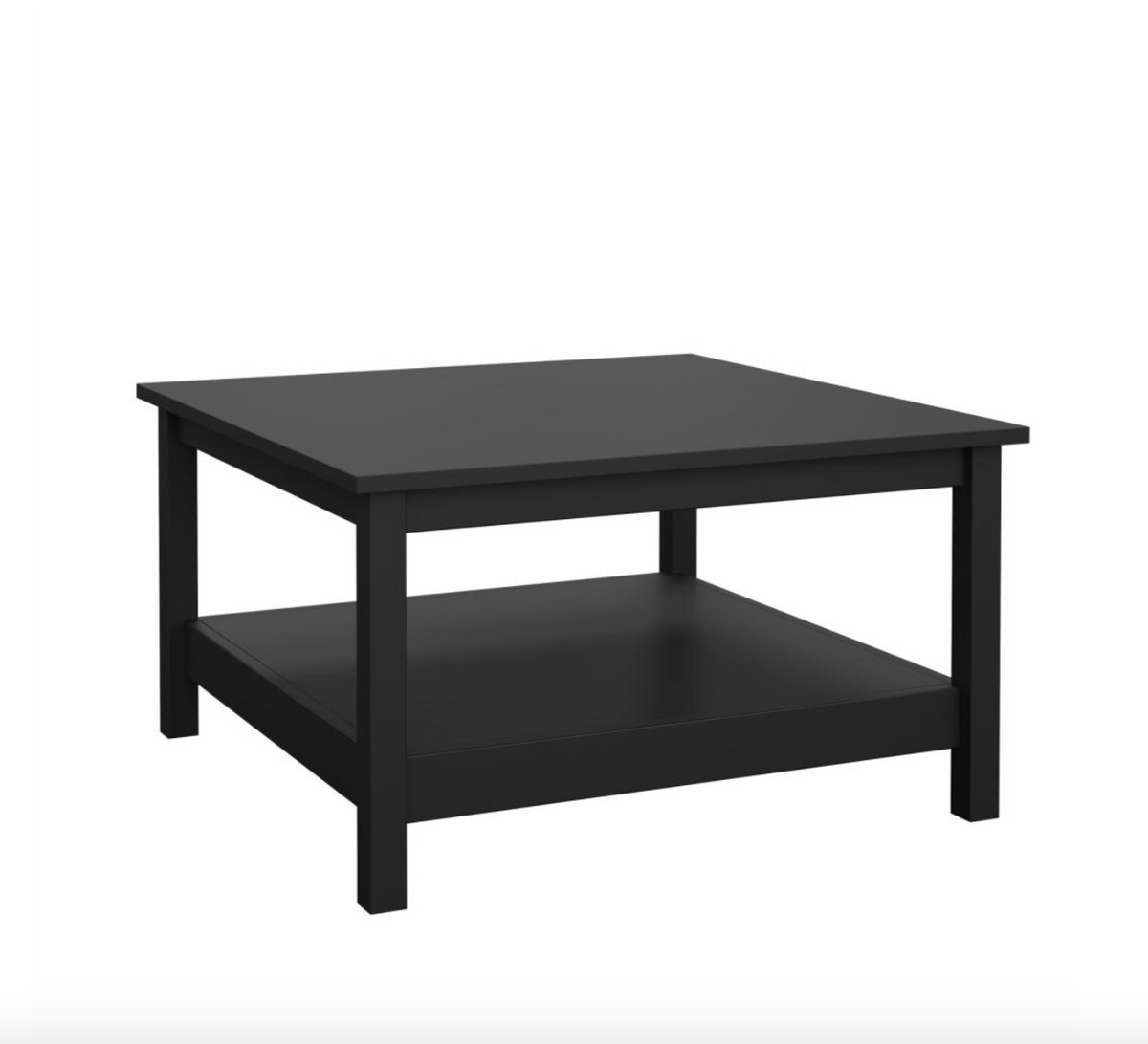 Salontafel met plank - Zwart