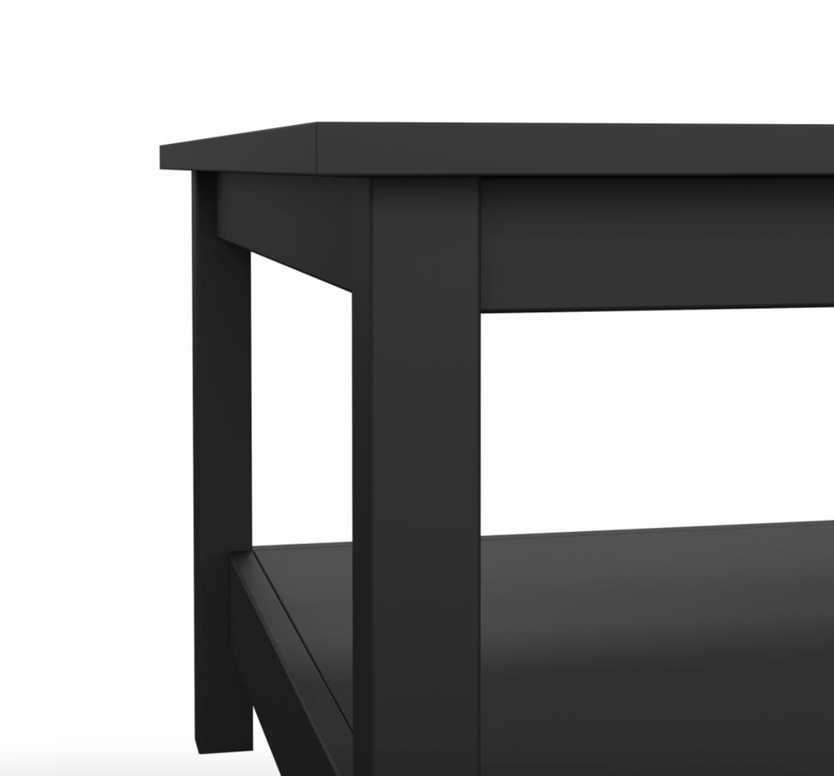 Salontafel met plank - Zwart