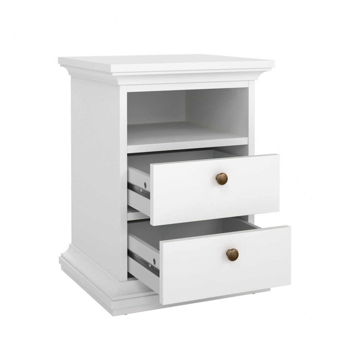 Nachttafel Paris White – 2 lades