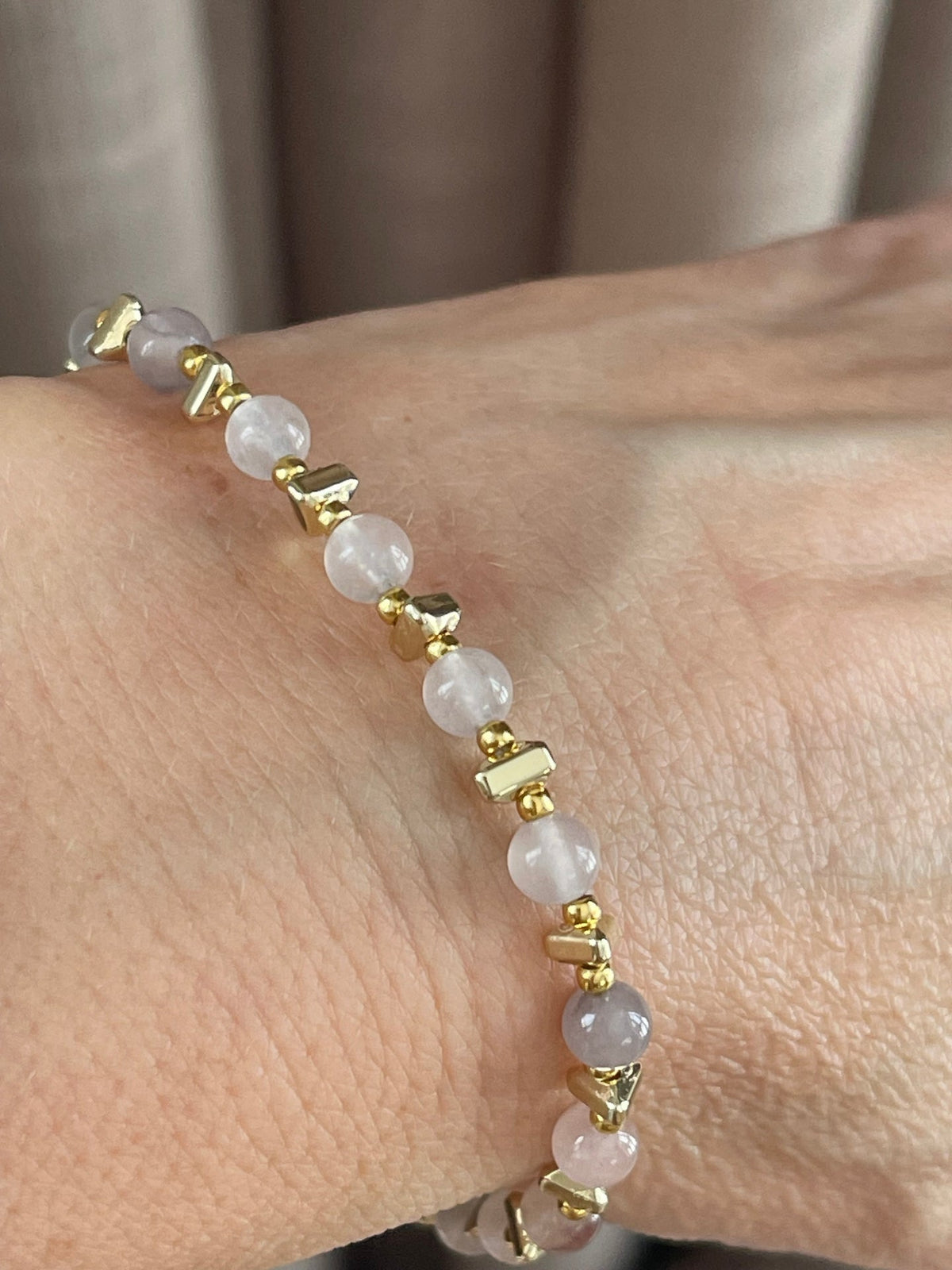 Armband TILDE - Natuursteen - Blush