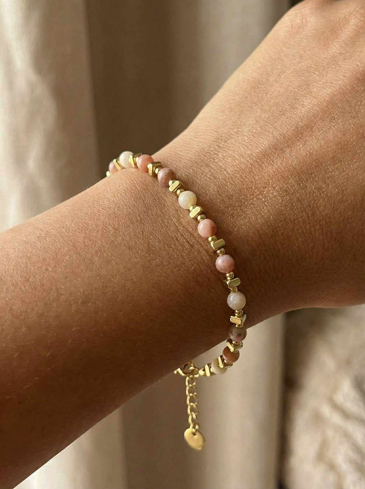 Armband TILDE - Natuursteen - Natuurroze