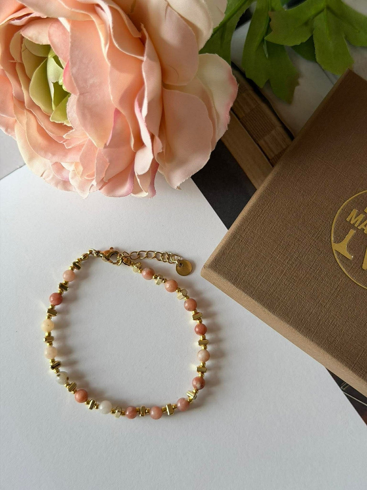 Armband TILDE - Natuursteen - Natuurroze