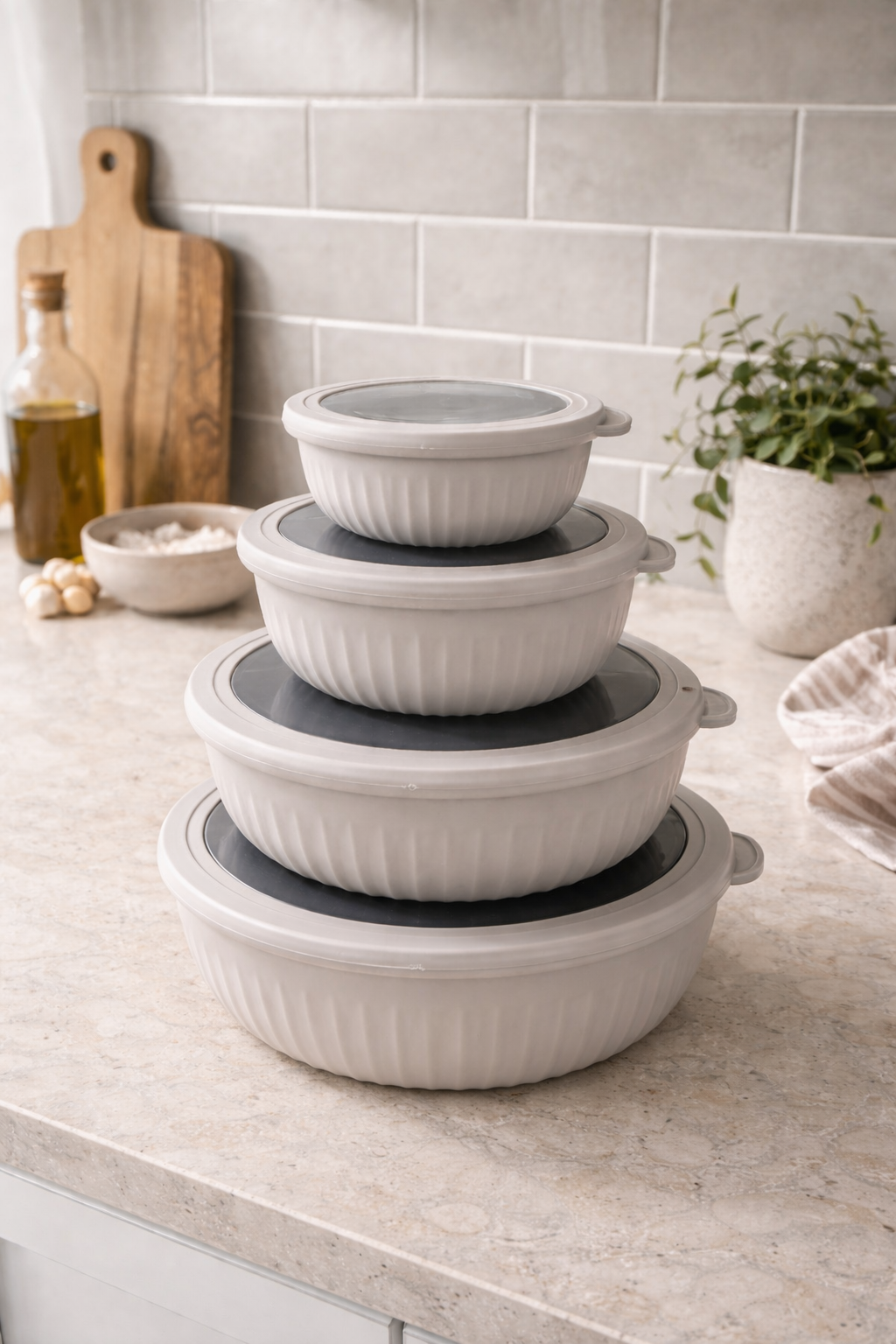 Opbergdozen Stone – Set van 4 stuks.