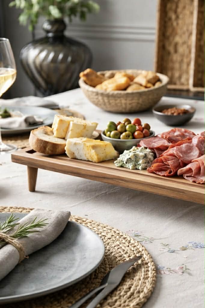 Dienblad met poten Acaciahout - Geschikt voor tapas